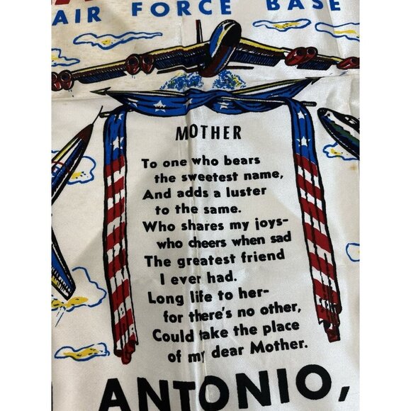 Vintage Lackland Air Force Base Pillow Case Sham 17.5" x 16" with Fringe - Picture 6 of 10